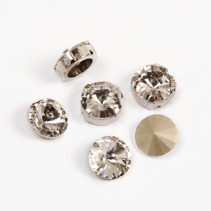 Yanruo 1122 все размеры кристально чистые модные Rivoli Камни и кристаллы Strass Точка назад пришитые Стразы для шитья поделок своими руками