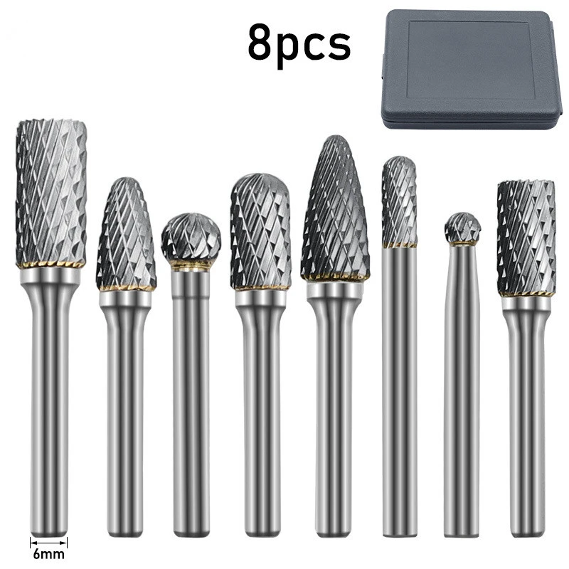2pc Professional Tungsten Carbide Burr Rotary Files for Polishing Porting 