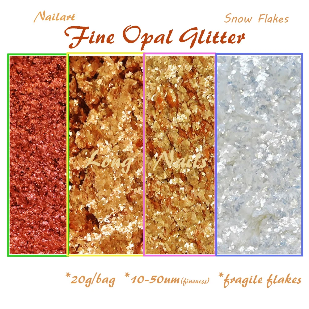 20g/Bag Ultrathin Fragile OPAL Glitter 0.27-1.7mm Flake Nano 10-50  Gold/Russet/Snow/Claret Fragment Symphony Nailart OpalGlitter - AliExpress