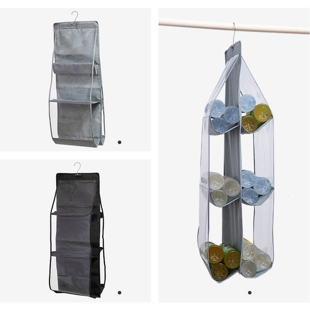 6 карманов настенный дверной подвесной мешок для хранения Органайзер сумки контейнеры Пылезащитная Складная Сумочка аккуратная для шкафа вешалка для шкафа