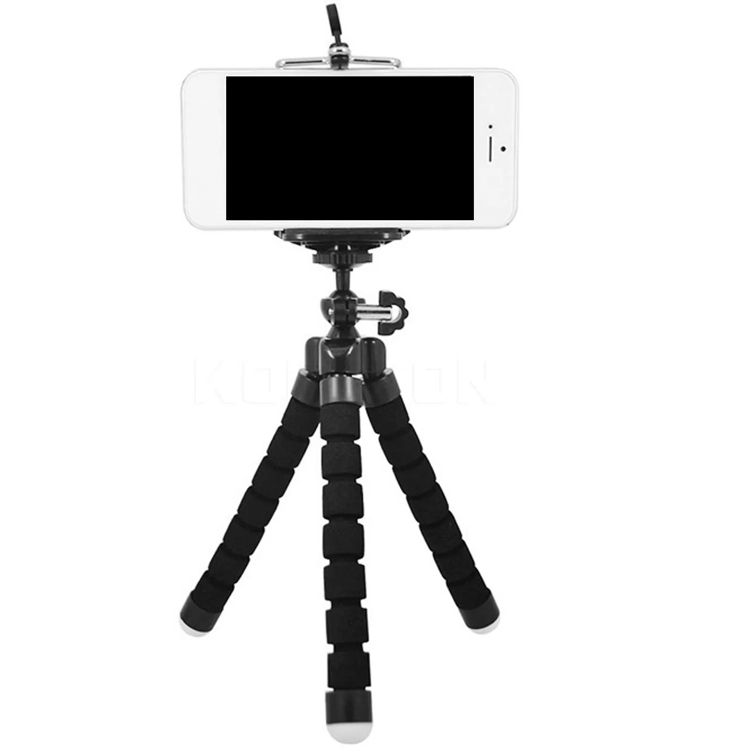 Cellphone Tripod Digital Sports Camera Bracket with Wireless Bluetooth Self-portrait Device for Android IOS Smartphones Black