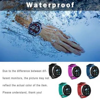 

D18 Smart Bracelet Pedometer Men Women Smartband Round Screen Pressure Measurement Heart Rate Measurement Monitor Smart Watch