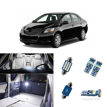 

8pcs License Plate Lights Car White LED Bulbs Interior Light Kit Map Dome Lamp For Toyota Yaris 2007 2008 2009 2010 2011