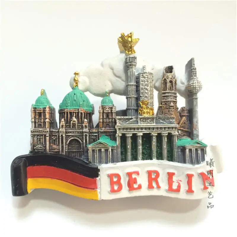 

3D Fridge Magnet Magnetic Stickers German Berlin Ancient Architecture Travel Souvenir Refrigerator Sticker Desktop Home Decor