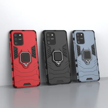 

10pcs/lot Ring Car Holder Phone Case For Samsung Galaxy A01 A70E A81 A91 M60S M80S S10 Note Lite 2 in 1 Armor Shockproof Cover