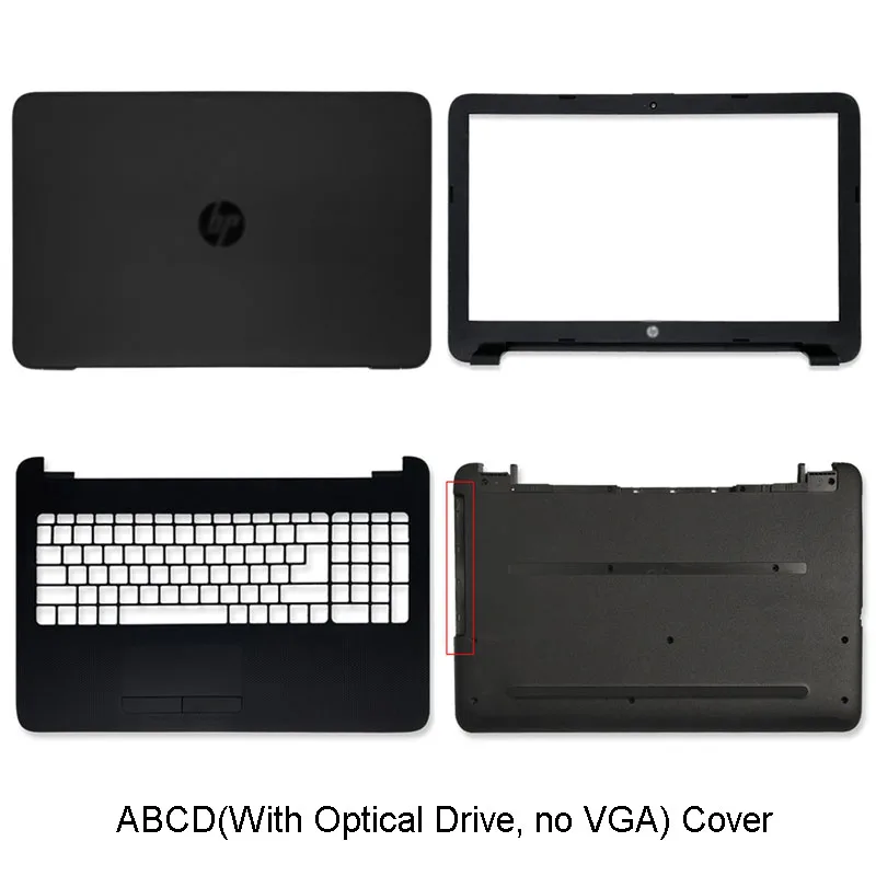 New Laptop LCD Back Cover/ Front Bezel/Hinges /Palmrest/Bottom Case For HP 250 G4 G5 255 G4 G5 256 G4 G5 15-AC 15-AF 15-AY Black 13.3 inch laptop sleeve Laptop Bags & Cases