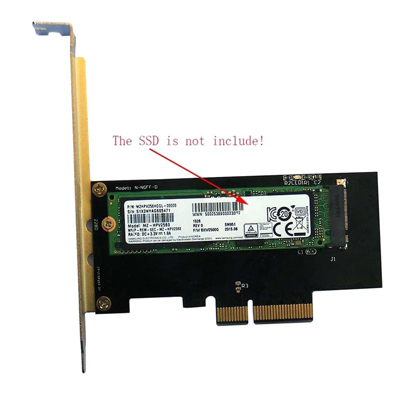 NVMe AHCI PCIe X4 M.2 NGFF SSD к PCI Express 3,0X4 конвертерная плата адаптера