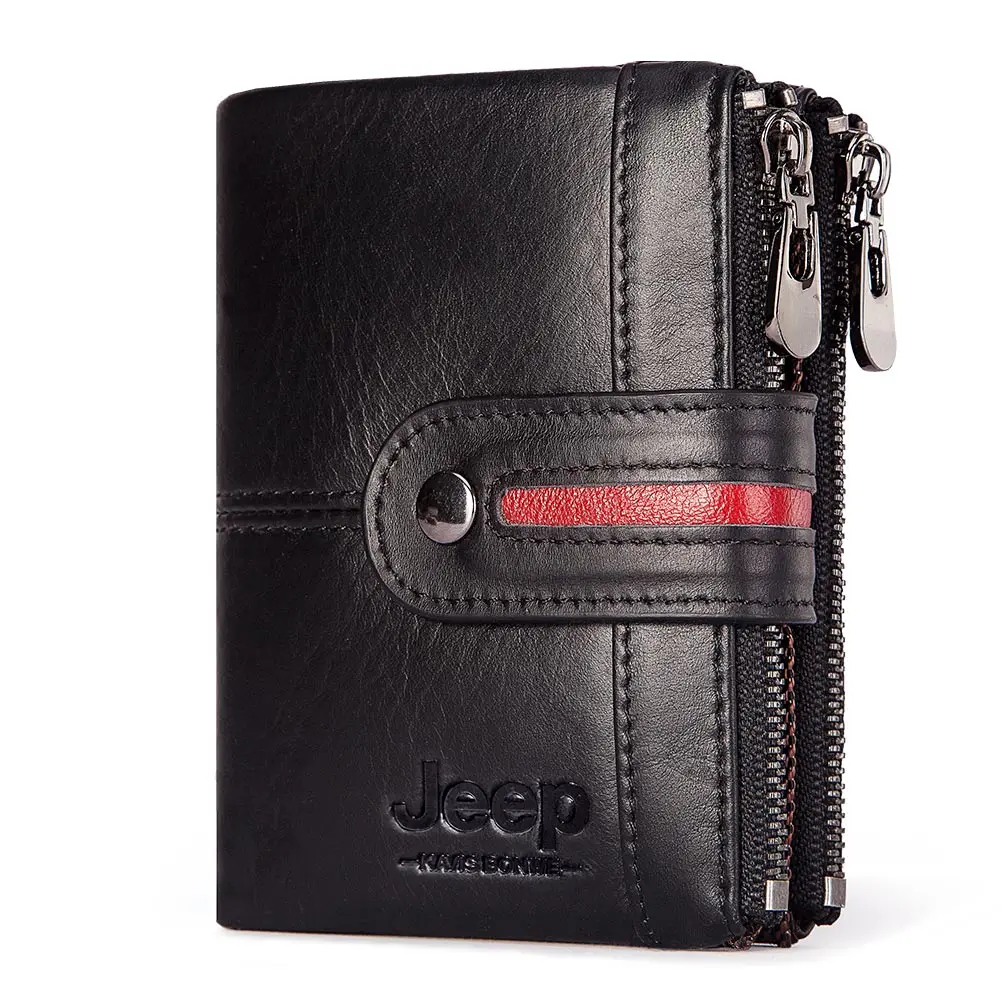 Male Genuine Leather Wallets Men Wallet Credit Business Card Holders Vintage Brown Walet Purses High Quality Top Brands | Багаж и сумки