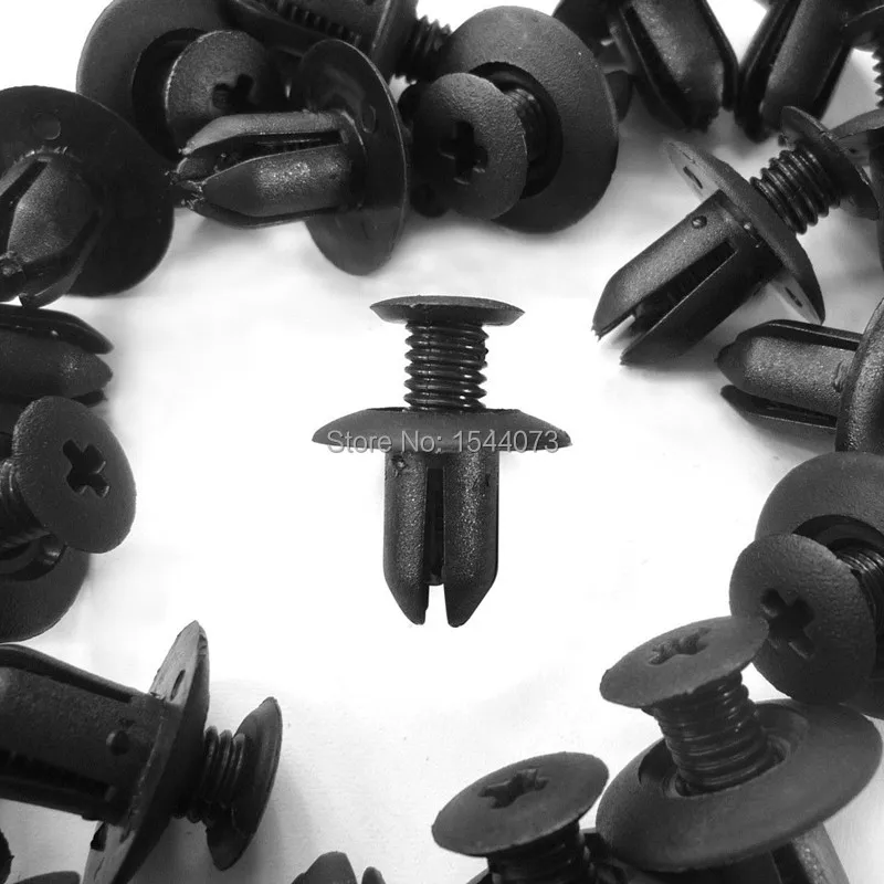 

50/100/500pcs Top Quality Nylon Front Bumper Fender Body Mouldings Clips Rivet Retainer For Ford For Hyundai For Kia for Mazda 3