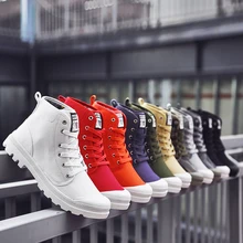 Мужская безопасная Повседневная обувь; парусиновые Мужские ботинки в байкерском стиле; армейские ботинки для путешествий; мужские Нескользящие ботинки