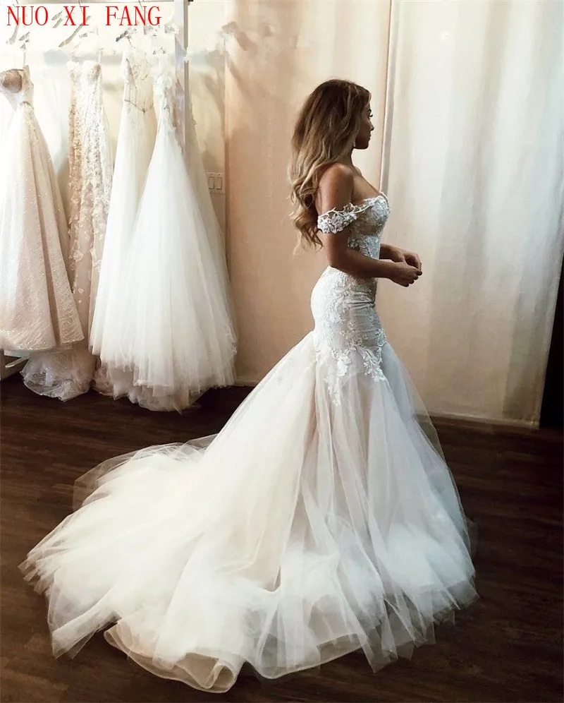 Best Price Sexy Backless Vintage Kant Wedding Dress Mermaid Suknia Slubna Off De Schouder Illusion Applique Bridal Dress Vestido De Noiva Best Price Sexy Backless Vintage Kant Wedding Dress Mermaid Suknia Slubna Off De Schouder Illusion Applique Bridal Dress Vestido De Noiva