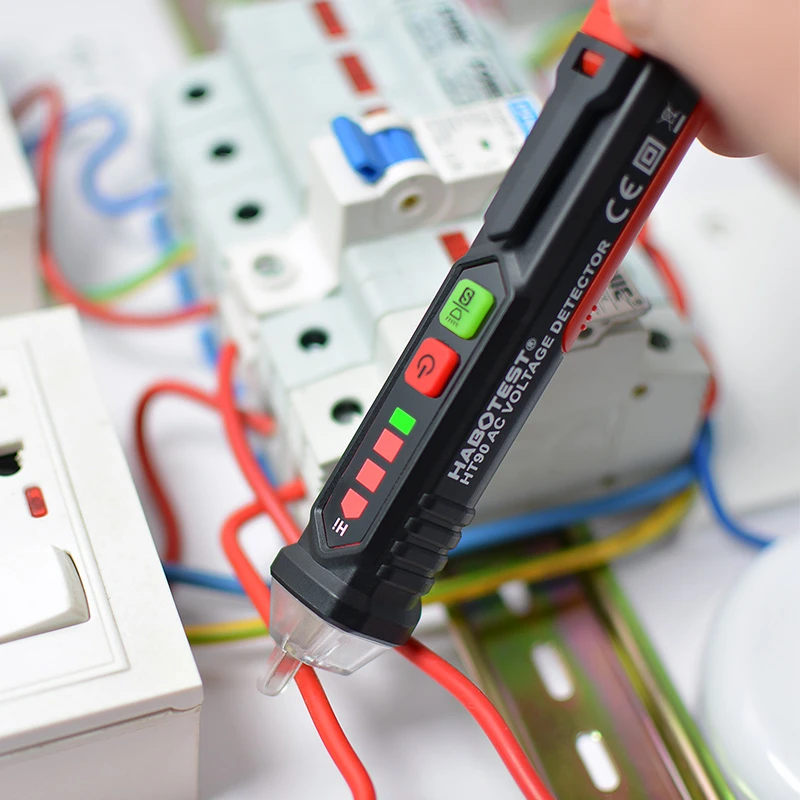 Habotest 1000v Contactless Ac Voltage Detector Pen Tester Hi Low