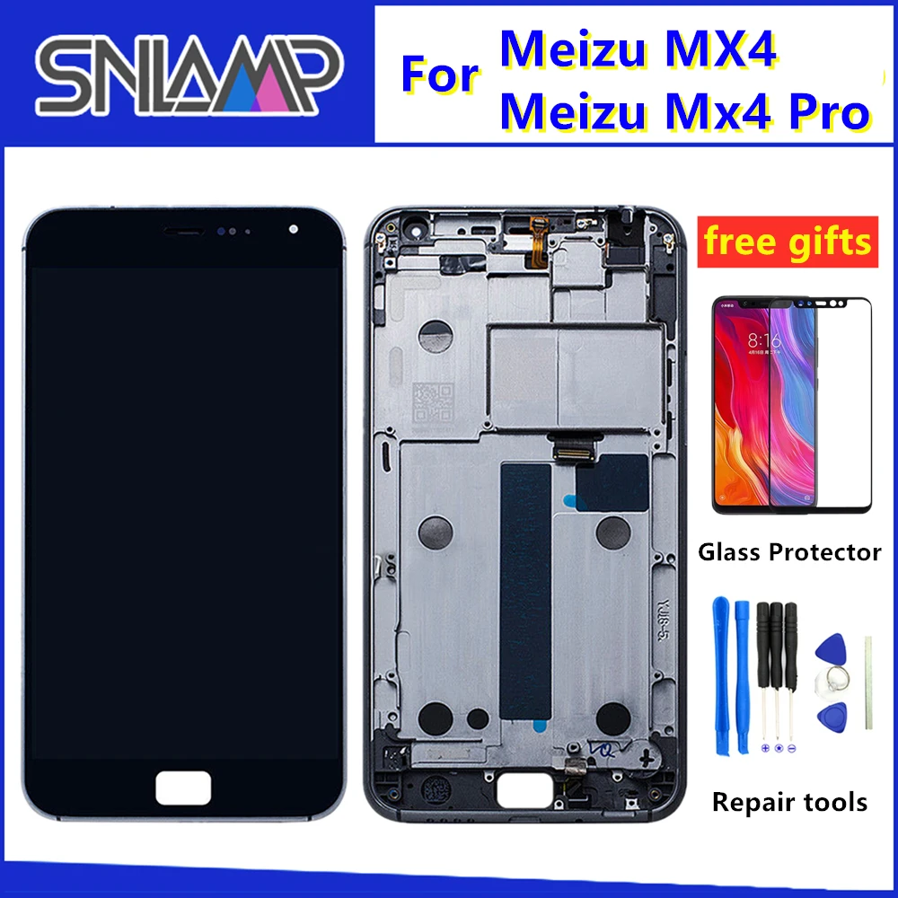 Дисплей для MEIZU MX4 ЖК-экран ЖК-Для Pro дисплей сенсорный экран с рамкой запасные