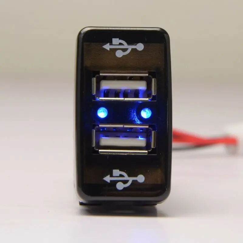 Серия 2003-2009 USB Зарядное устройство аксессуарные автомобильные двойной Порты и разъёмы телефон для Toyota 4runner/Prado 120 полезные Портативный