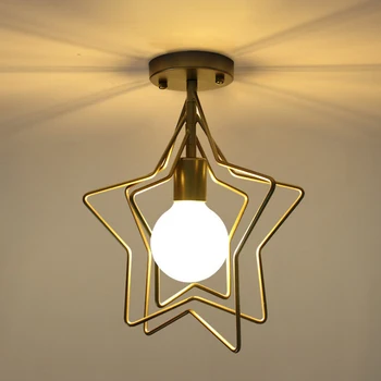 

Gold Star Modern LED Ceiling Light Lamp led lights for room living room decoration Iron lampy sufitowe corridors Light Fixture