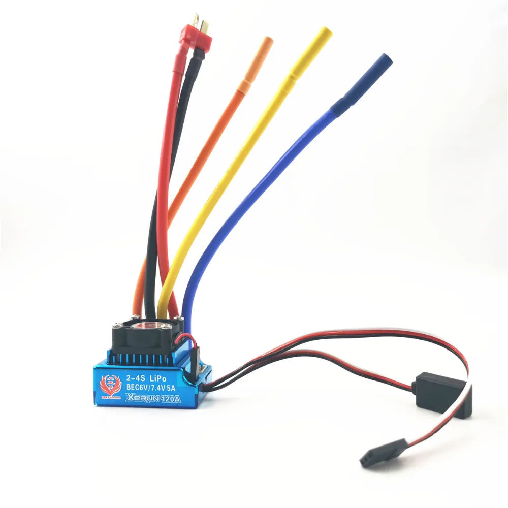 Fire Phoenix 120A Xerun бесщеточный ESC с сенсорным кабелем 2 4s Lipo 6V/5A или 7 4 V/5A BEC сенсорный esc