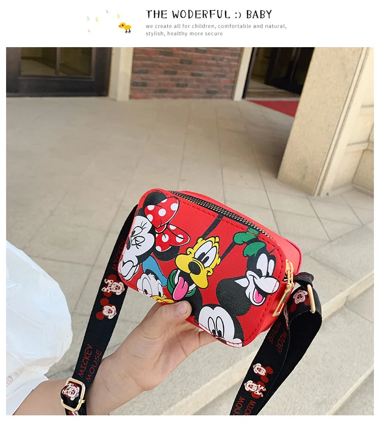 Women Crossbody Bags Disney Cartoon Shoulder Bag for Girls Kids Cute Mickey Mouse Fashion Printed Handbag Children's Gifts