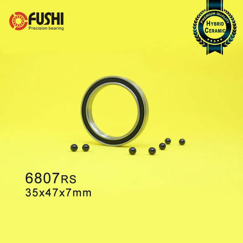 6807RS Hybrid Ceramic Bearing 35x47x7 mm ABEC-1 ( 1 PC ) Bicycle Bottom Brackets &amp Spares 6807-2RS Si3N4 Ball Bearings | Игрушки и