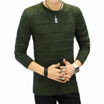 

Nice Autumn Winter Pop Vogues Wool Sweater Men Thick Warm Sweaters O-Neck Clothing Knitted Cashmere Pullover Men