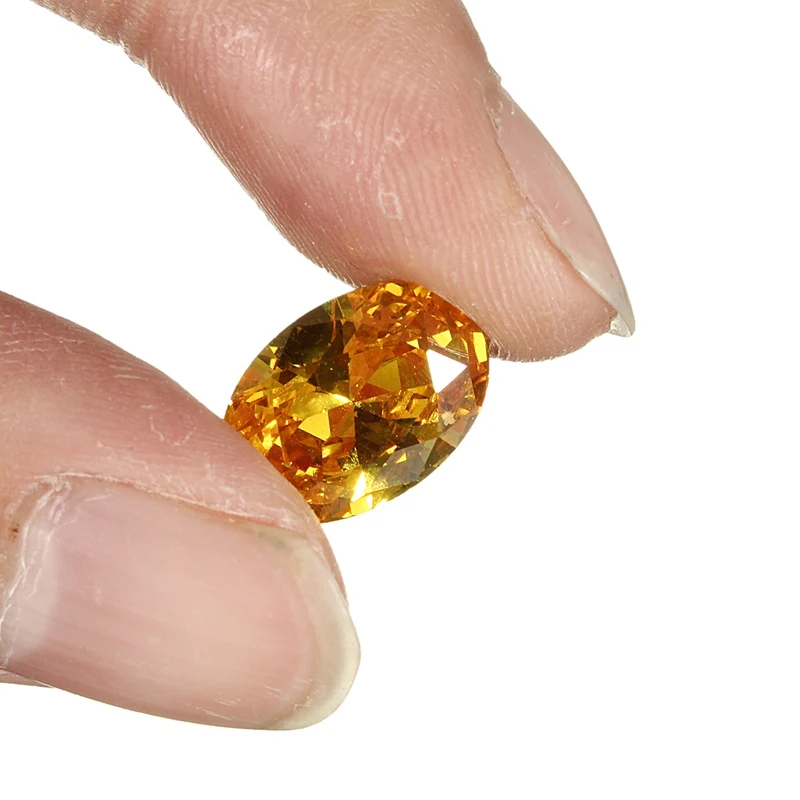 10x14mm KiWarm New Chic Unheated Gem Yellow Sapphire Oval Shape AAA Natural Loose Gemstone Diamond DIY Jewelry Decorative Crafts | Дом и сад
