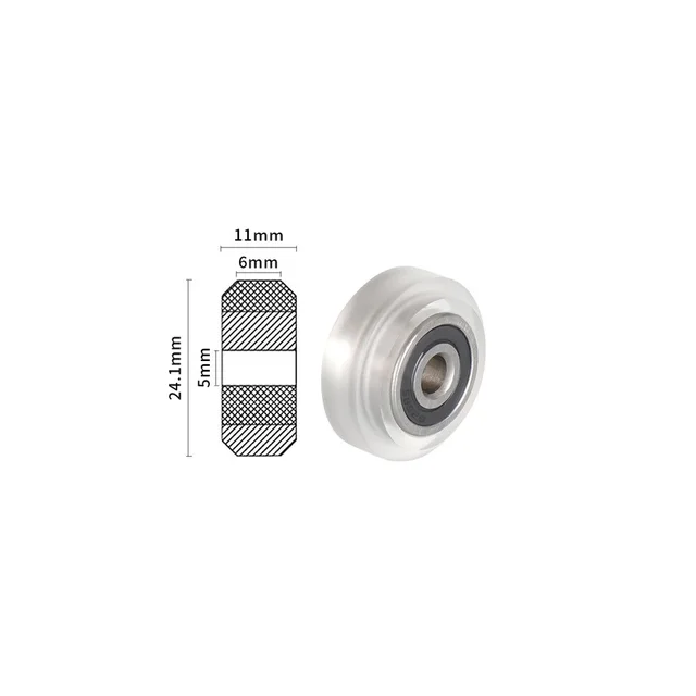 MEGA 10SETS POM Pulley Bore 5mm Wheel V slot Ball Bearing 625RS 625ZZ 3D Printer Parts CNC Transparent Polycarbonate Openbuilds Big Wheel with 625RS