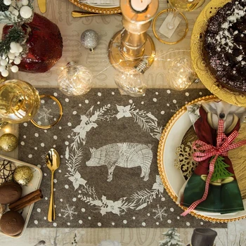 

Decorative napkin "Piggy" 45x30 cm, polyester felt 100% 3000416