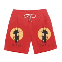 Мужские пляжные шорты с 3D Аниме Драконий жемчуг Z, летние новые быстросохнущие пляжные шорты, мужские шорты в стиле хип-хоп, пляжная одежда