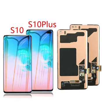 

IMAZ New Orignal AMOLED LCD For Samsung S10 Plus G9750 G975F/U/W Galaxy LCD Display Touch Screen Digitizer Assembly For S10+ LCD
