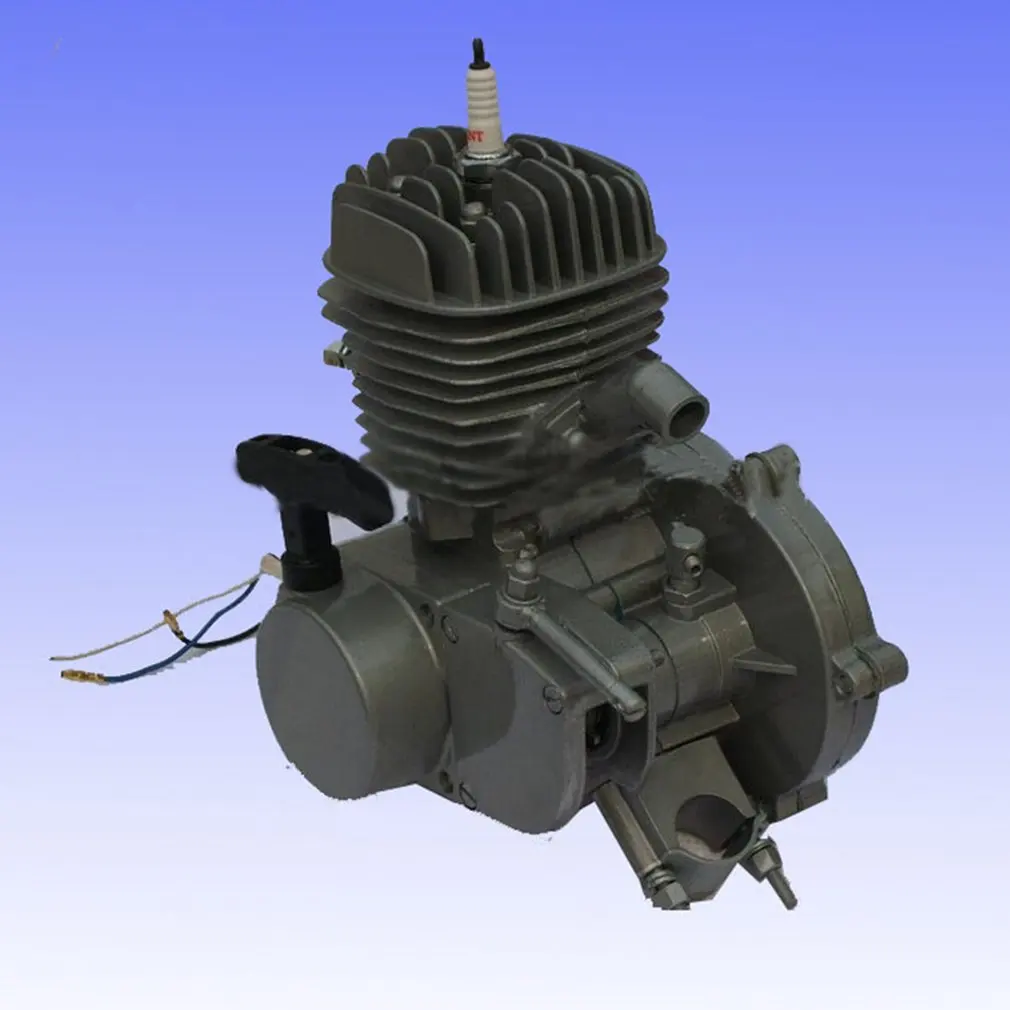 80cc 2-Stroke Engine Motor Kit for Motorized Bicycle Bike Gas Powered Black DIY Motorized Bicycle Replacement