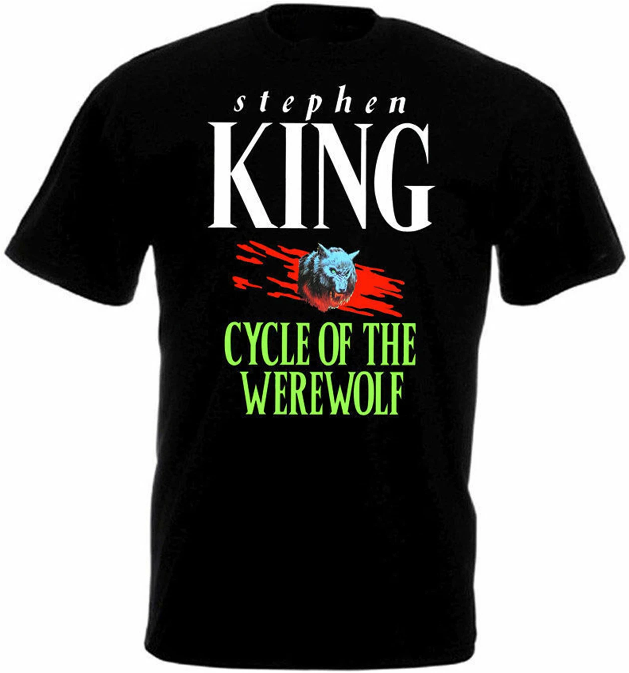 Cycle of the Werewolf v.1 футболка Черная постер все размеры S...3XL Забавный дизайн | Мужская