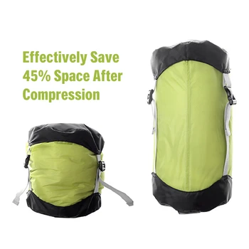 

10L / 15L / 20L Compression Stuff Sack Camping Sleeping Bag Compression Sack Drawstring Bag Organizer for Backpacking Hiking