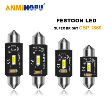 

ANMINGPU 2X Signal Lamp C5W Led Canbus 31mm 36mm 39mm 41mm CSP 1860SMD Festoon Bulb C10W LED Interior Reading Lamps Dome Light