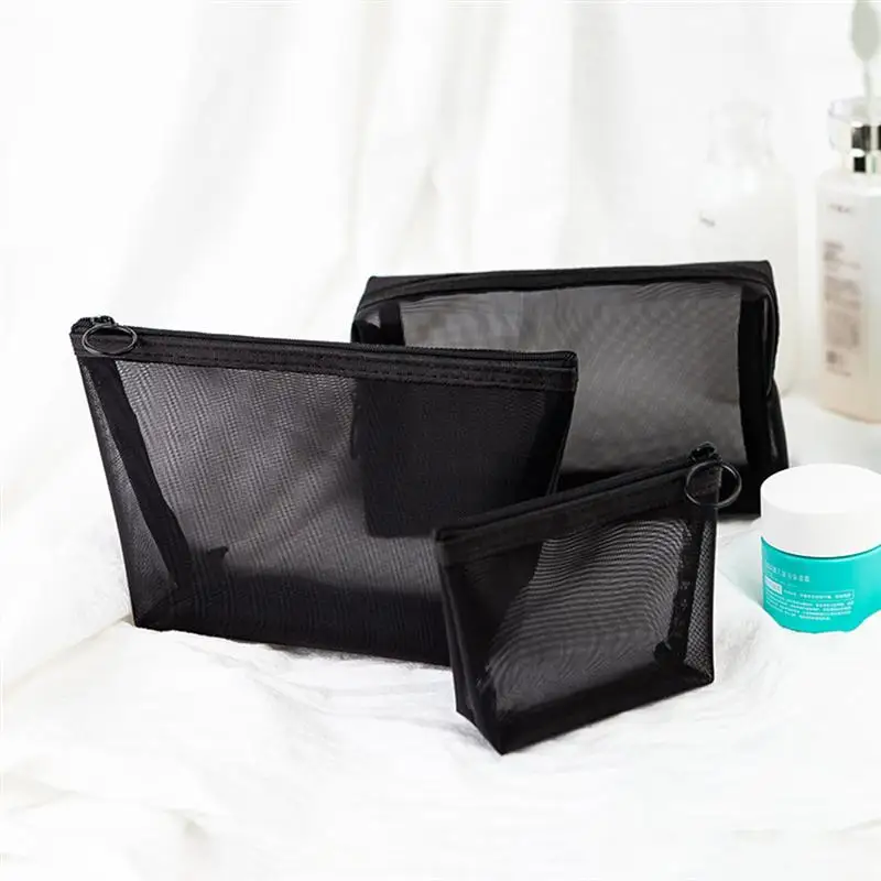 3Pcs Travel Storage Bags Portable Delicate Durable Zipper Storage Pouches For Camping Black Color High Quality Makeup Tool Kit 3Pcs Travel Storage Bags Portable Delicate Durable Zipper Storage Pouches For Camping Black Color High Quality Makeup Tool Kit