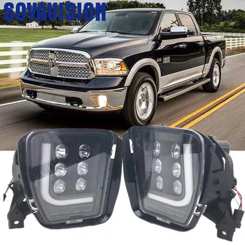 

For Dodge RAM 1500 2013-2018 Led Fog Driving Light Fog Lamp Assembly with bright LED DRL