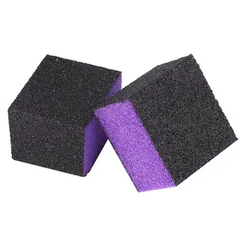 

50pcs Grit Nail File Blocks Sanding Nail Buffer 3-side Nail Polisher Sponge for Home Salon (Purple)