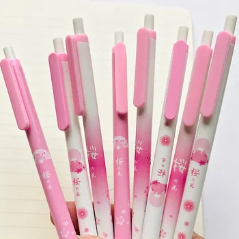 

3X Pink Princess Sakura Press Mechanical Pencil School Student Stationery 0.5mm