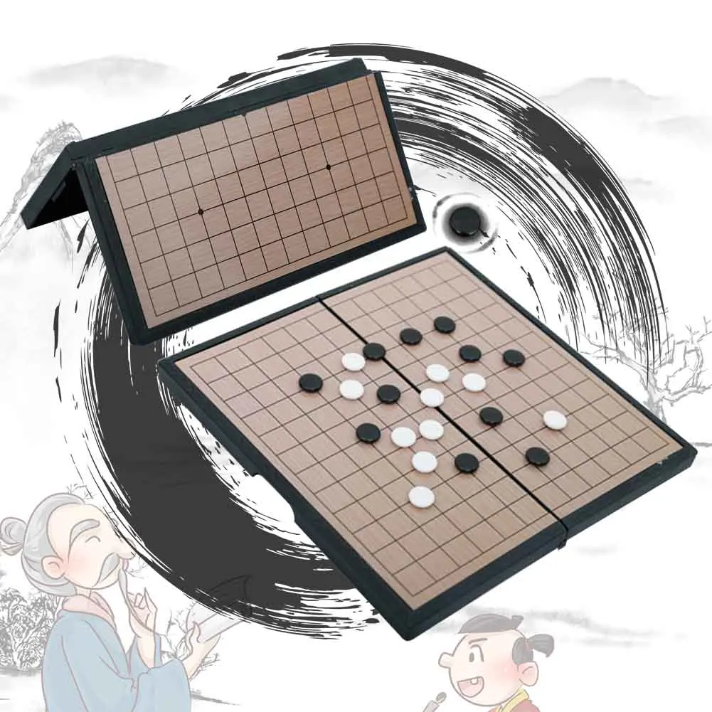 Магнитная Gomoku Студенческая Go настольная игра нарды подарок для путешествий Родитель Ребенок игрушки дети маленькие развивающие Складные портативные