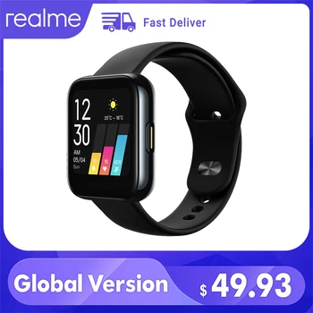 

realme Watch Smart Watch Heart Rate Blood-oxygen Monitor Notifications IP68 Sports 1.4" Touchscreen Personalized Watch Faces