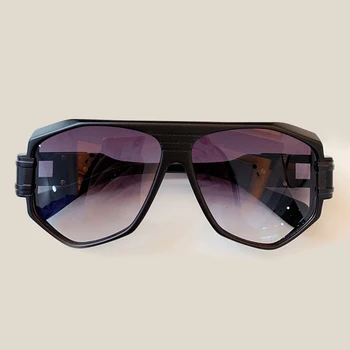 

Retro Men Sunglasses Brand Designer Classic Vintage Goggle Black And Transparent Eyewear UV400