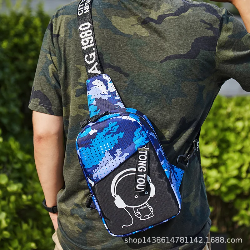 

New Style Special Offer Men Oxford Shoulder Bag Casual Korean-style Chest Pack Men's Wear-Resistant Waterproof Large-Volume Shou