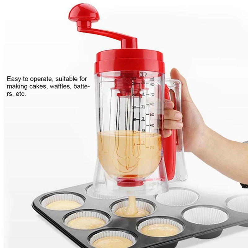 Pancake Cake Batter Dispenser Batter Mixer Hand held Manual Pancake