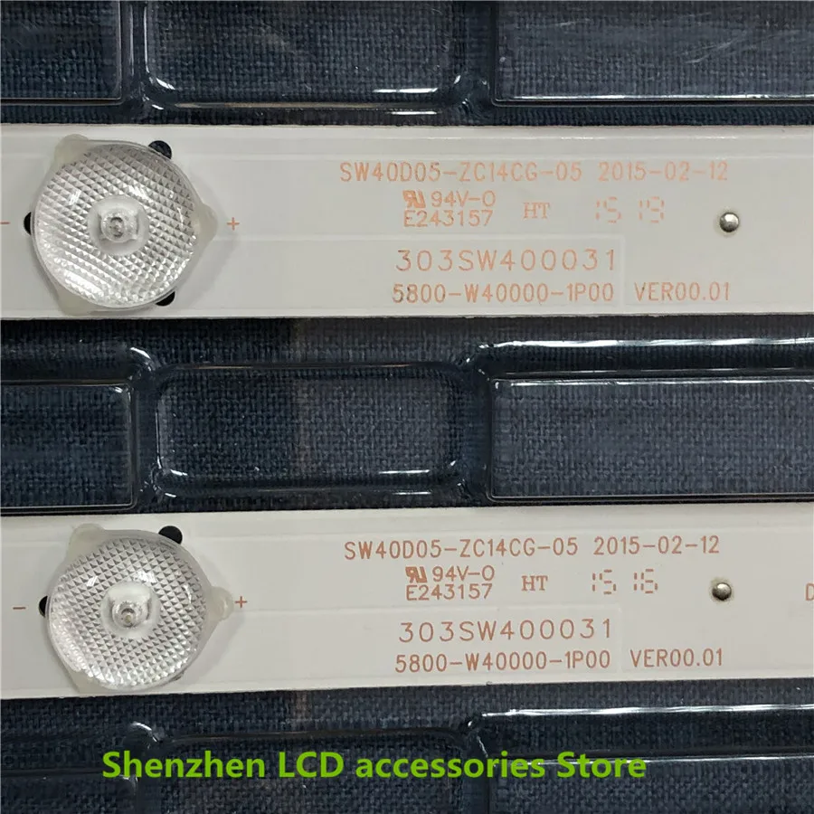 80 шт./лот Новинка для Skyworth 40E6000 40E3000 40E3500 подсветка бар 5800-W40000-3P00/2P00/1P00 VER0.0 1 шт = 5LED* 3В* 38,3 см