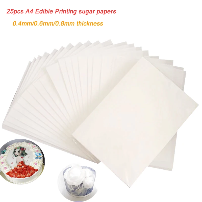 

50pcs A4 Wafer Paper Blank Edible Icing Sugar Paper for Cake Decorating Edible Printing Kosher Paper Sugarcraft Baking Supply