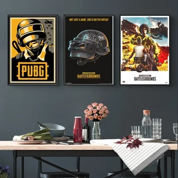 

PUBG Poster Winner Chicken Game Art Canvas Poster Playerunknown's Battlegrounds Living Room Home Wall Decor (No Frame)