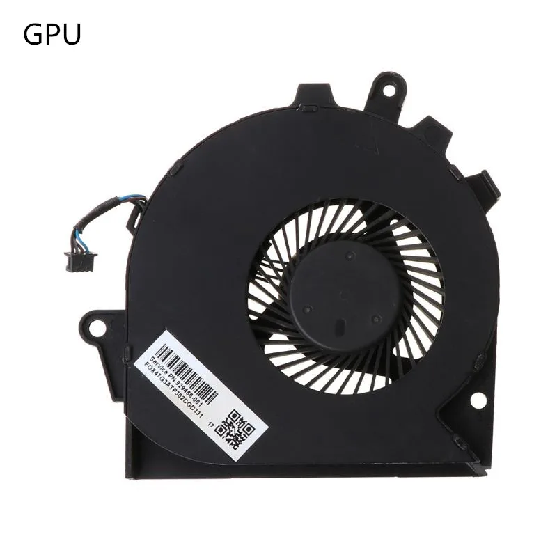 

Black Metal Replaced Laptop GPU CPU Cooling Fan for HP OMEN 15-CE 17-AN Cooler Fan