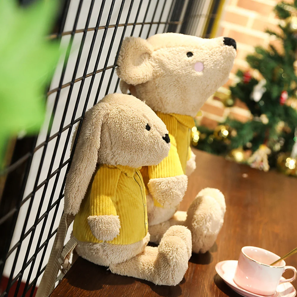 KUY New Huggable Rabbit Mouse Stuffed Bags The Loppy eared Animal Kawaii Plush Backpack Toy Xmas 1 KUY New Huggable Rabbit Mouse Stuffed Bags The Loppy eared Animal Kawaii Plush Backpack Toy Xmas 5