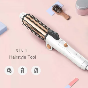 

Foldable Hair Curler And Straightener Tourmaline Ceramic Curling Iron 30 Seconds Fast Heating Hairstyle Tool 43