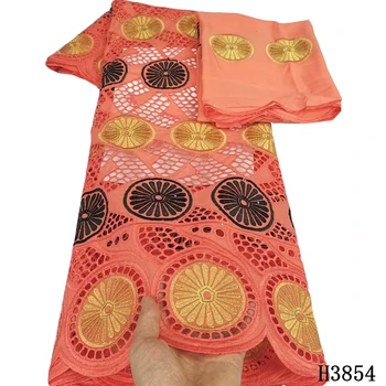 

New Nigerian lace fabrics for Wedding 2020 tissu de dentelle coton voile suisse 2020 Swiss Voile Cotton lace fabric HJ3854