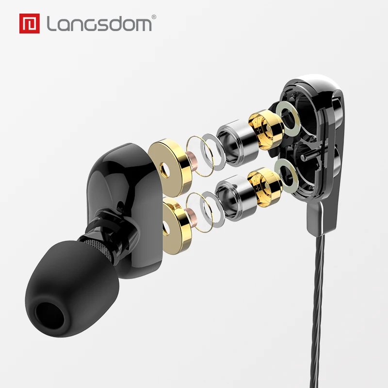 Langsdom LD4 Binaural with Magnetic Switch Wireless Sports Bluetooth Headset Comfortable to Wear Intelligent Voice HD Call