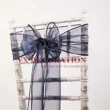 Цена лента на стул из органзы галстук-бабочка для Chiavari украшение стула свадебное событие банкет